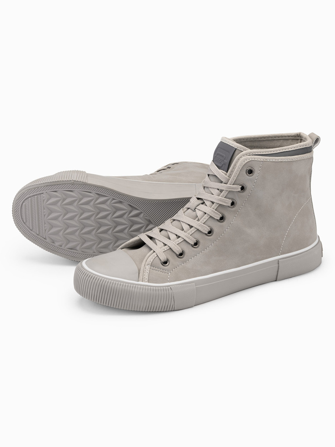 Men's high boots sneakers with decorative trim - ash V3 OM-FOTH-0158