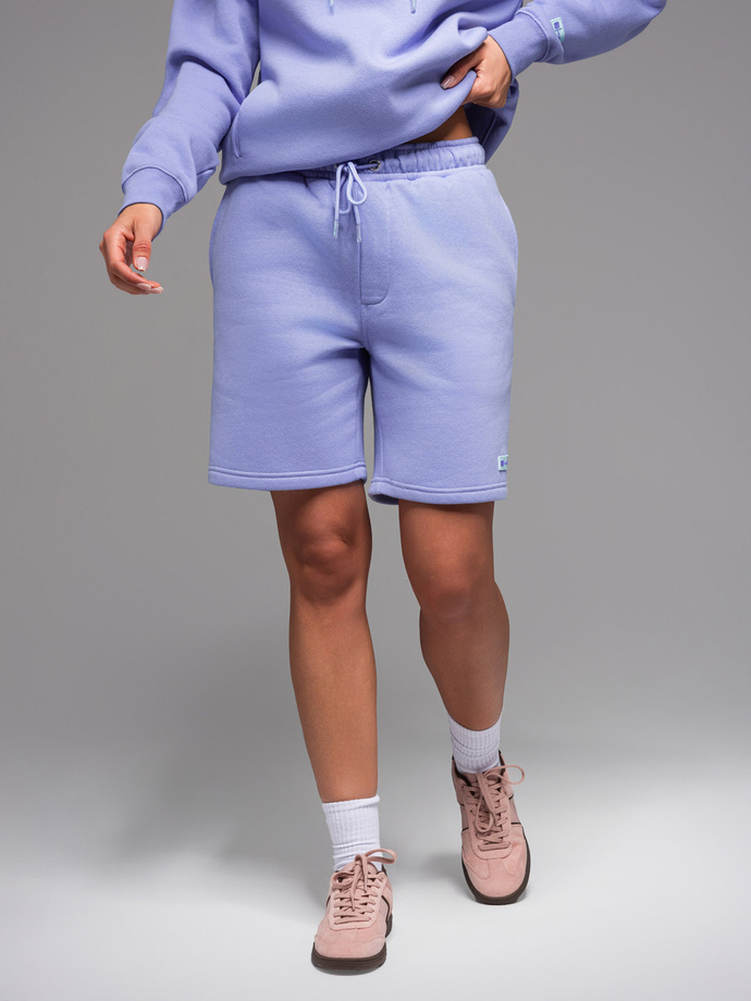 UNISEX sweatshirt set hoodie + athleisure shorts - lavender V9 Z110