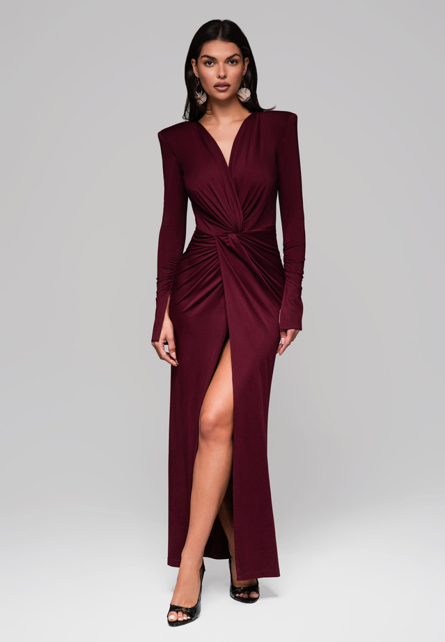 Evening dress LA-OM-DLR185 - burgundy