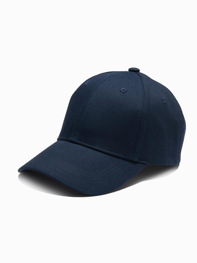 One-color men's baseball cap - navy blue V2 OM-ACCS-0105