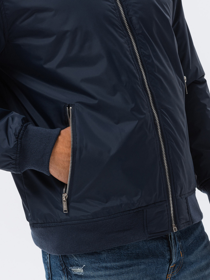 Men's bomber jacket - navy blue V19 C538