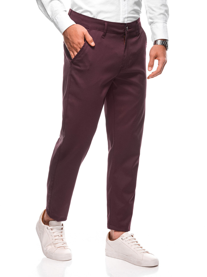Men's pants chino P1474 - dark red
