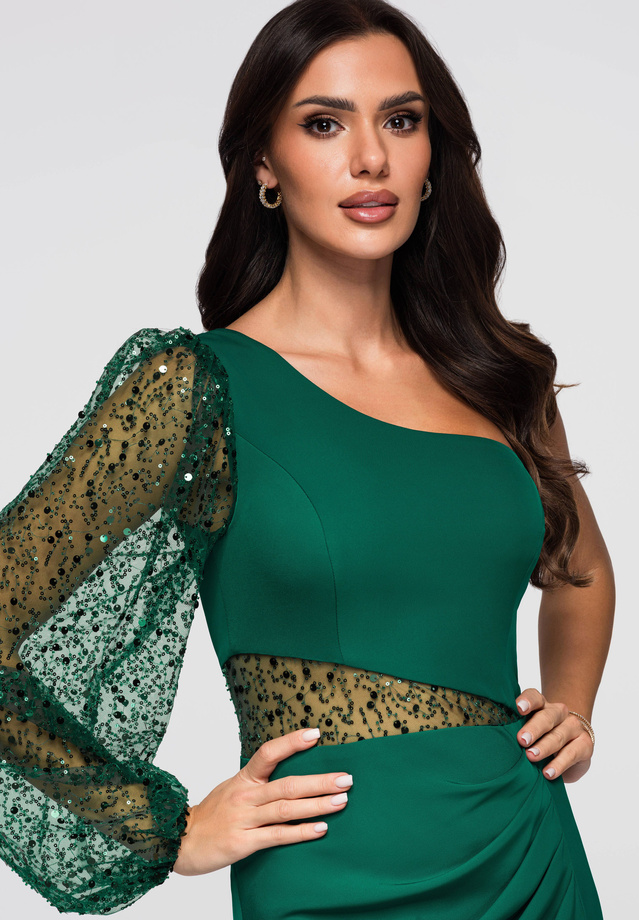 Evening dress LA-OM-DLR261 - bottle green