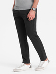 Elegant men's SLIM FIT chino pants - graphite V2 OM-PACP-0191