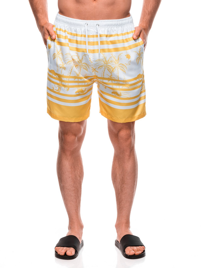 Men's short swim shorts W510 - yellow