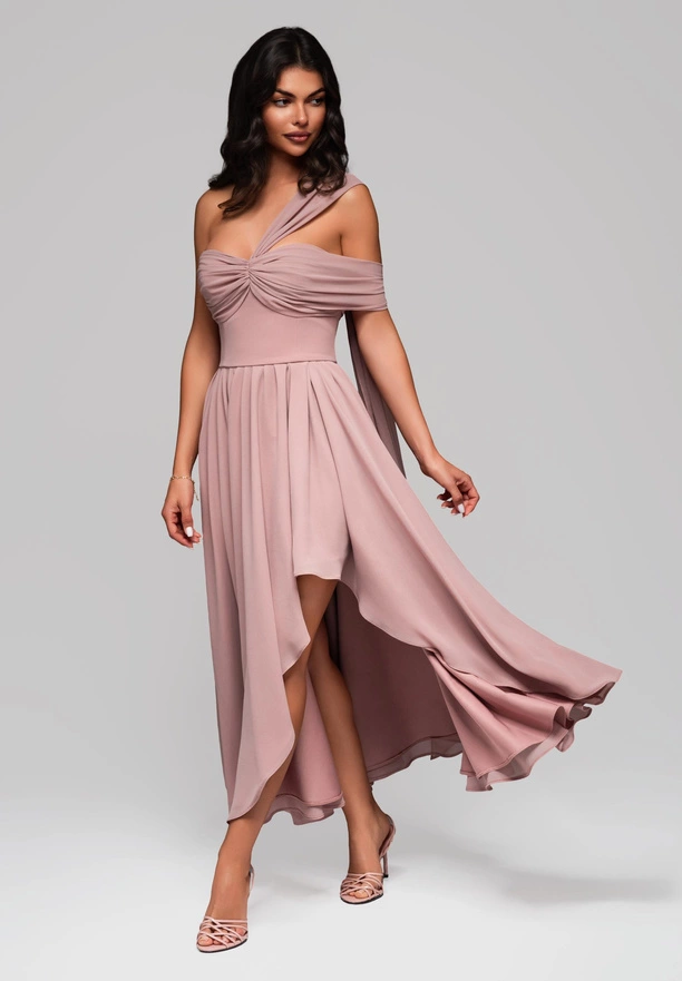 Evening dress LA-OM-DLR196 - dirty pink