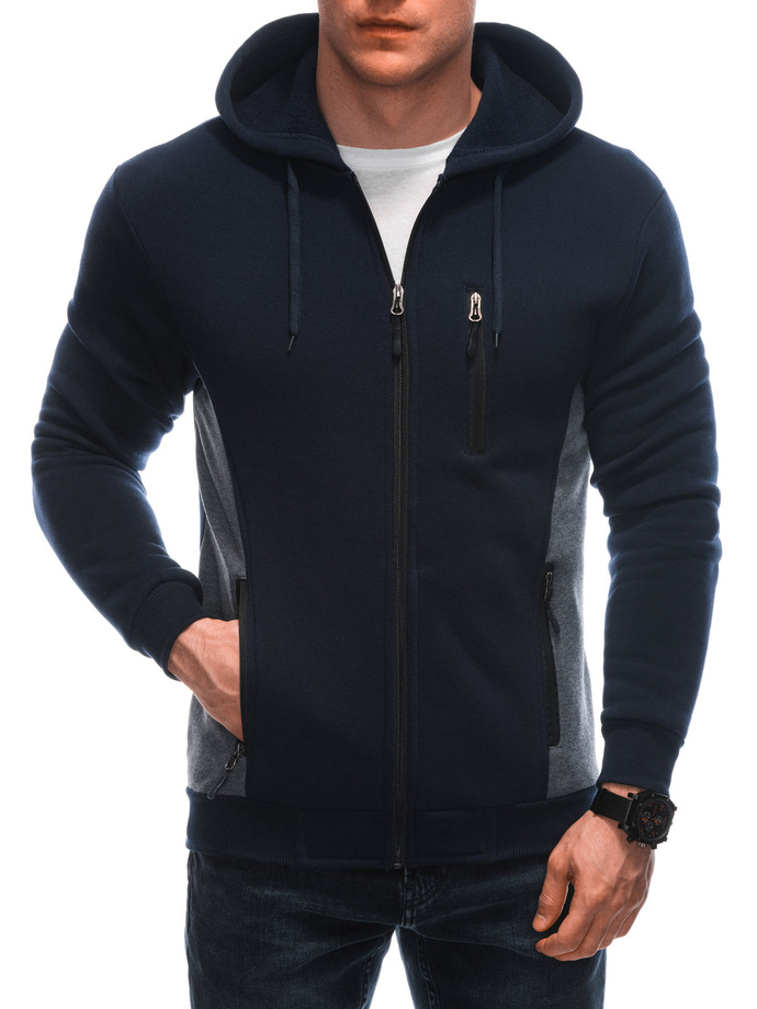 Men's zip-up sweatshirt B1636 - navy