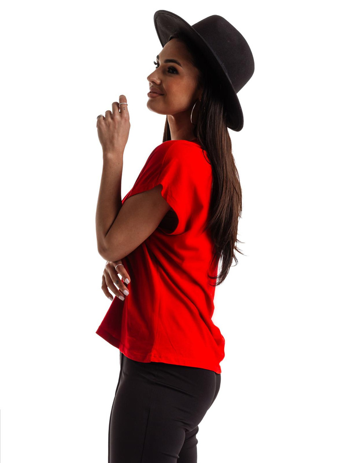 Women's unprinted t-shirt SLR087- red