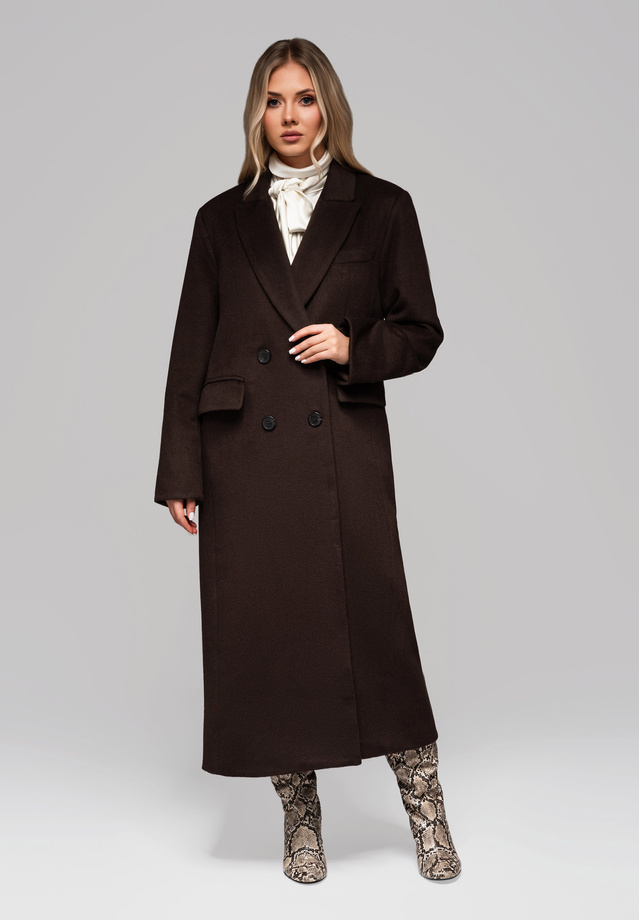 Men's minimalist coat with detachable vest - beige V1 OM-COLC-0139