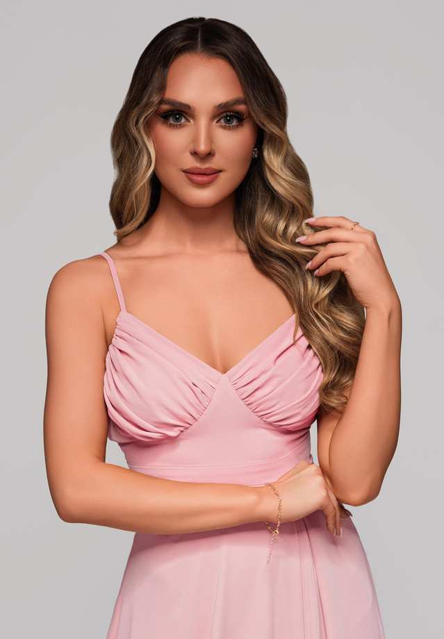 Evening dress LA-OM-DLR118 - dirty pink