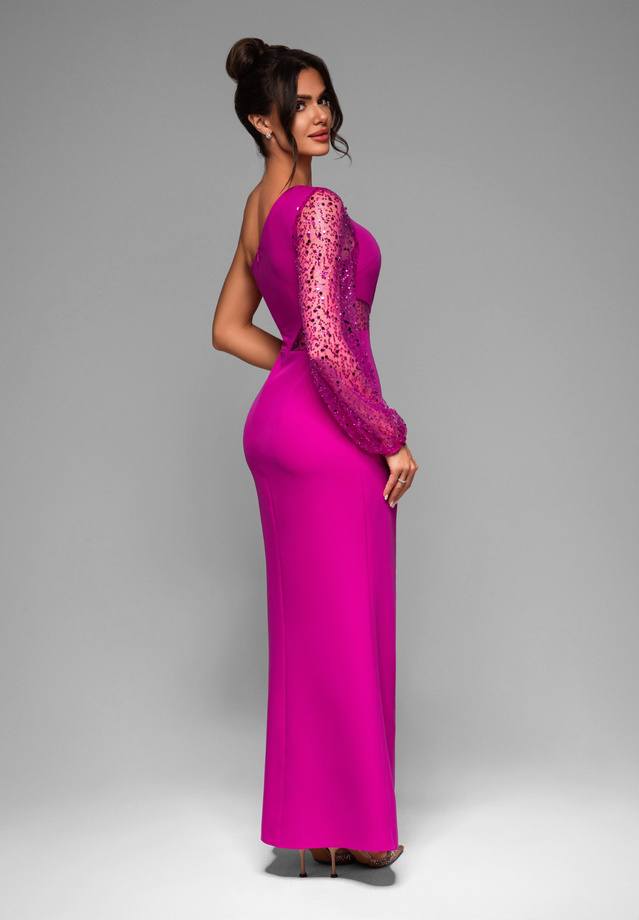 Evening dress LA-OM-DLR011 - fuchsia