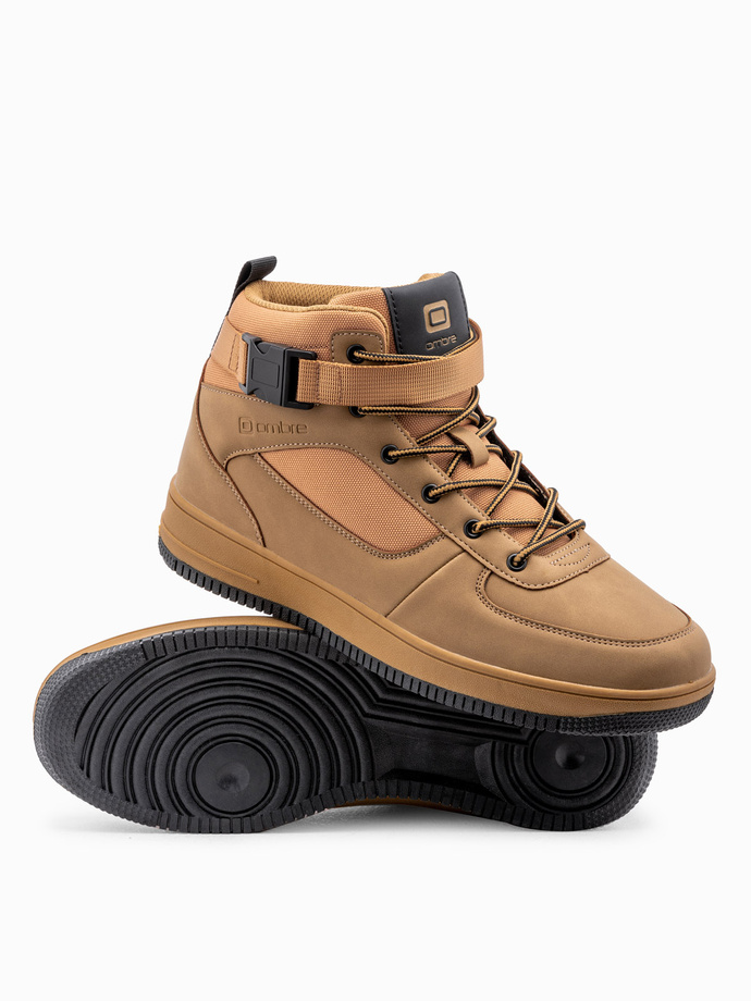 Buty męskie sneakersy za kostkę - camel V3 T317