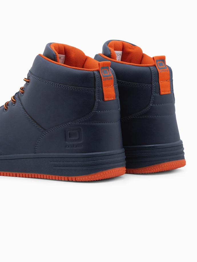 Men's insulated sneakers ankle boots - navy blue V3 OM-FOSH-0123