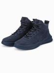 Men's high-top sneaker shoes - navy blue V5 T380