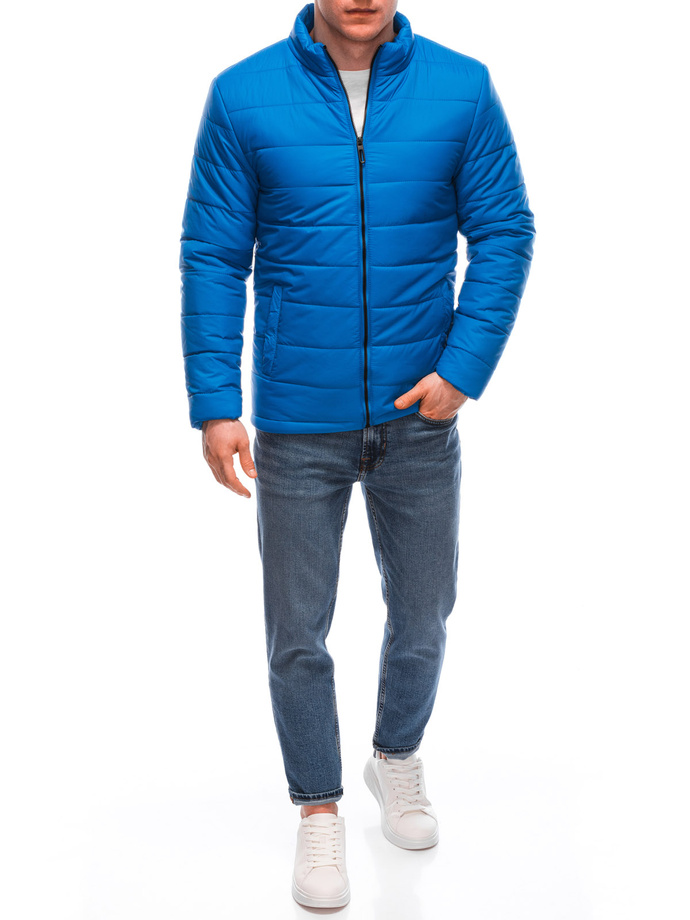 Men's mid-season quilted jacket C526 - blue