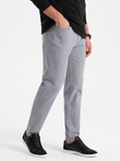 Men's denim pants without rubbing SLIM FIT - gray V1 OM-PADP-0148