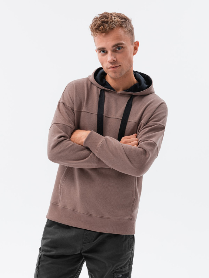 Men's hooded sweatshirt - brown B1078