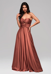 Evening dress LA-OM-DLR159 - brown