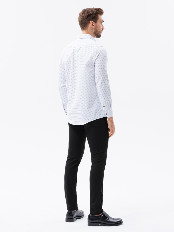 Men's shirt with long sleeves - white K616