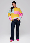 Women's sweater LW-SWSW-0108 - yellow/mint