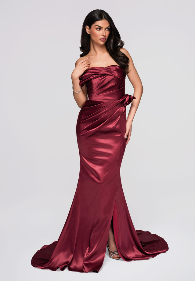 Evening dress LA-OM-DLR144 - dark red