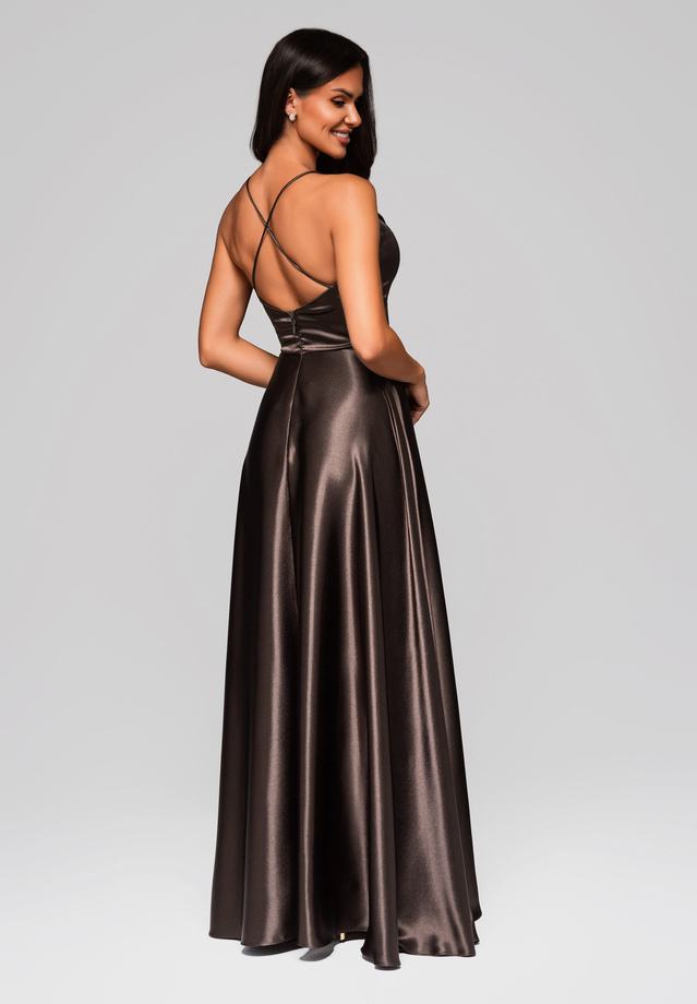 Evening dress LA-OM-DLR226 brown