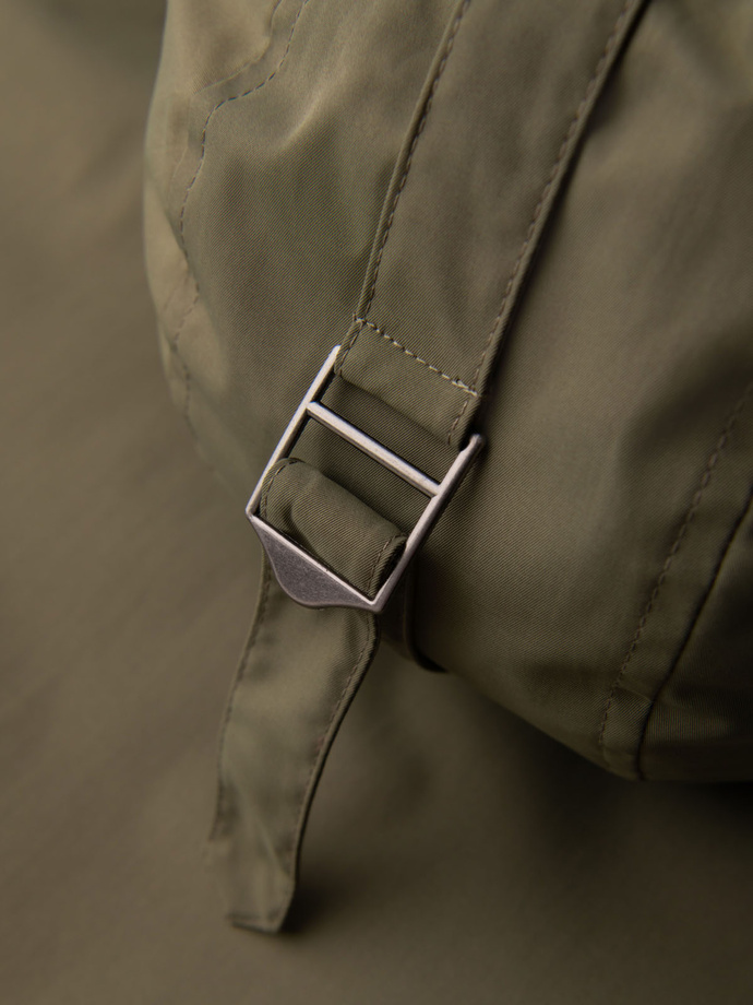 Klasyczna męska długa kurtka typu parka – oliwkowa V3 OM-JAPJ-0313