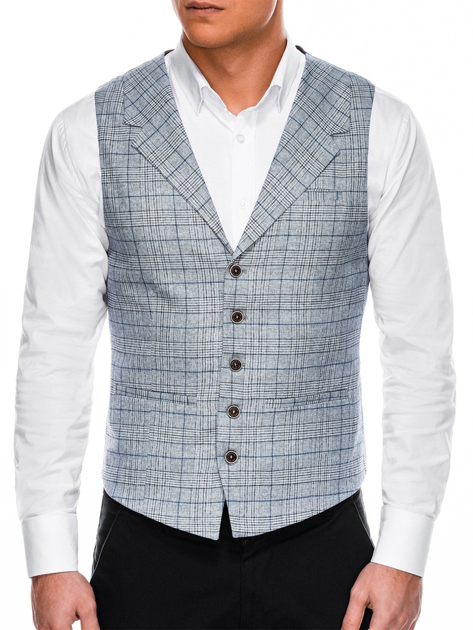 Men's vest - light grey V51