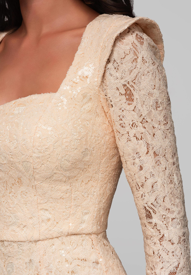 Sukienka wieczorowa LA-OM-DLR210 - kremowy