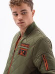 Men's insulated bomber jacket - olive V1 C357
