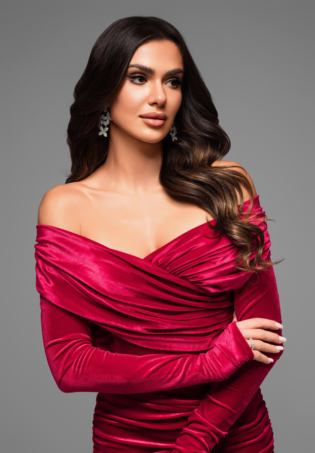 Evening dress LA-OM-DLR046 - red