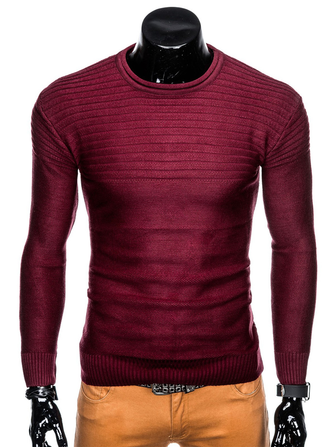 Men's sweater - dark red E136