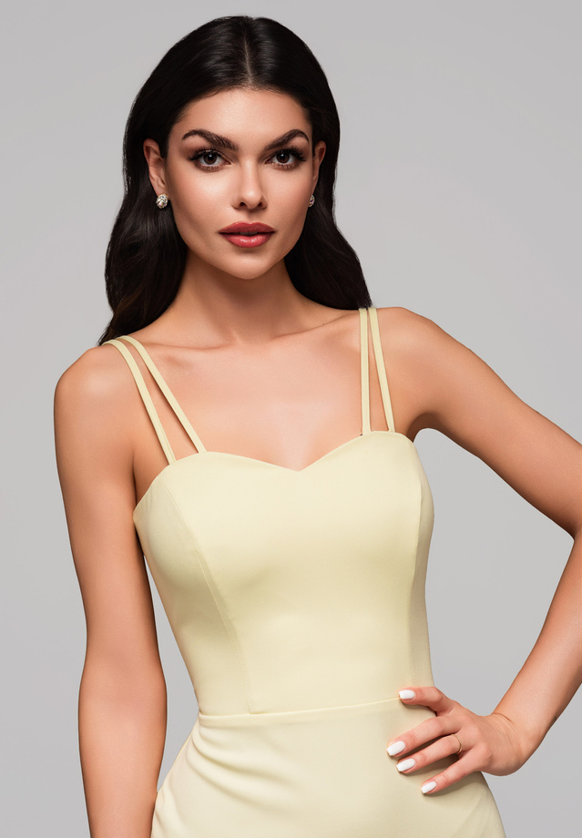 Evening dress LA-OM-DLR123 - yellow