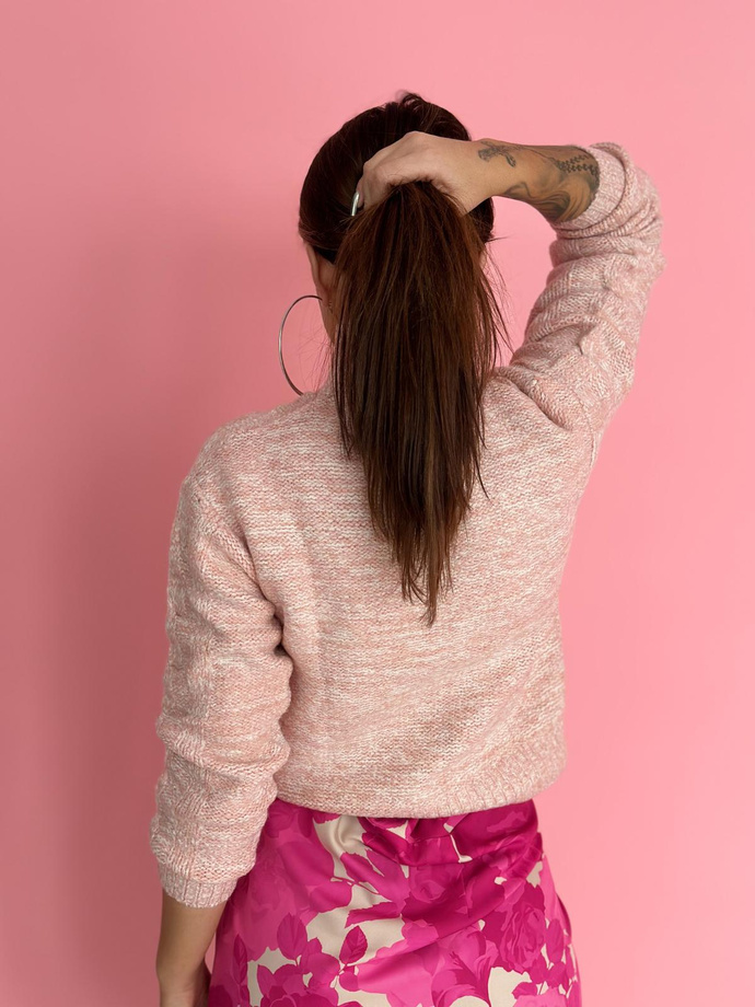 Sweter damski ELR023 - różowy