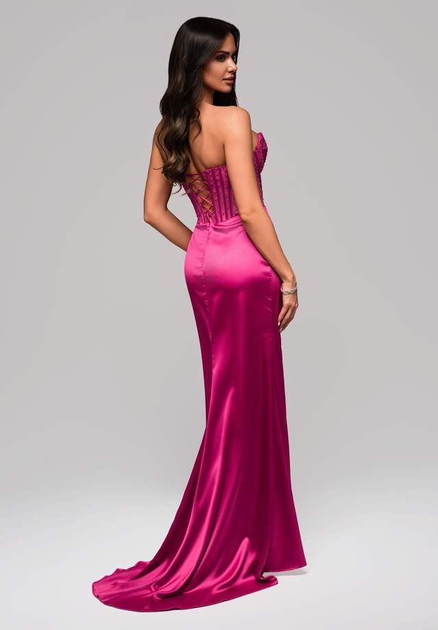 Evening dress LA-OM-DLR157 - fuchsia