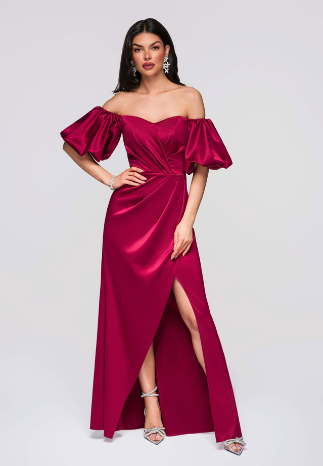 Evening dress LA-OM-DLR270 - burgundy