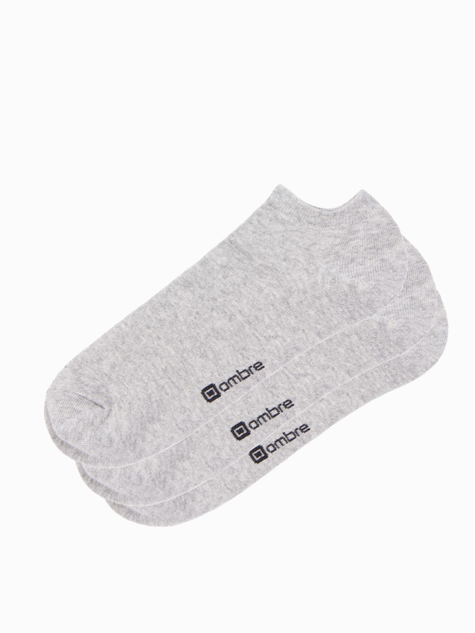 Men's foot socks 3-pack - grey melange V3 OM-SOSS-0102