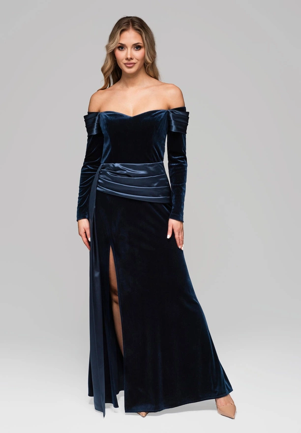 Evening dress LA-OM-DLR254 - navy