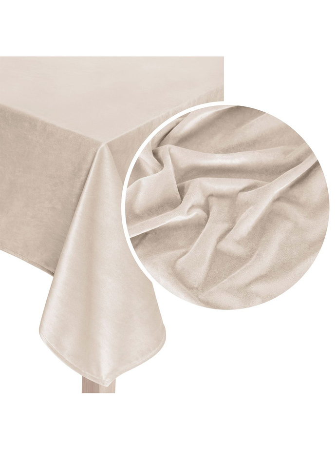 Velor tablecloth Soft A559 - beige