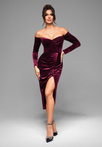 Evening dress LA-OM-DLR001 - dark red