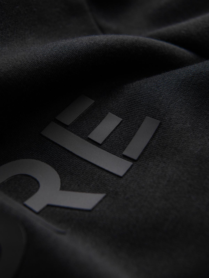 Classic men's sweatshirt with inscription - black V4 OM-SSPS-0181