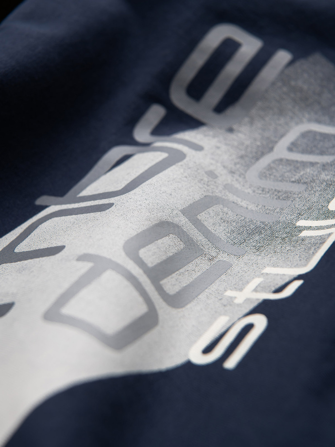 Men's logo cotton t-shirt - navy blue V3 OM-TSPT-0139