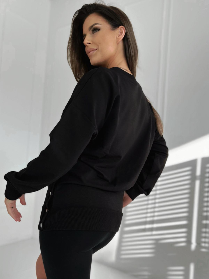 Women's hooded sweatshirt TLR045 - black