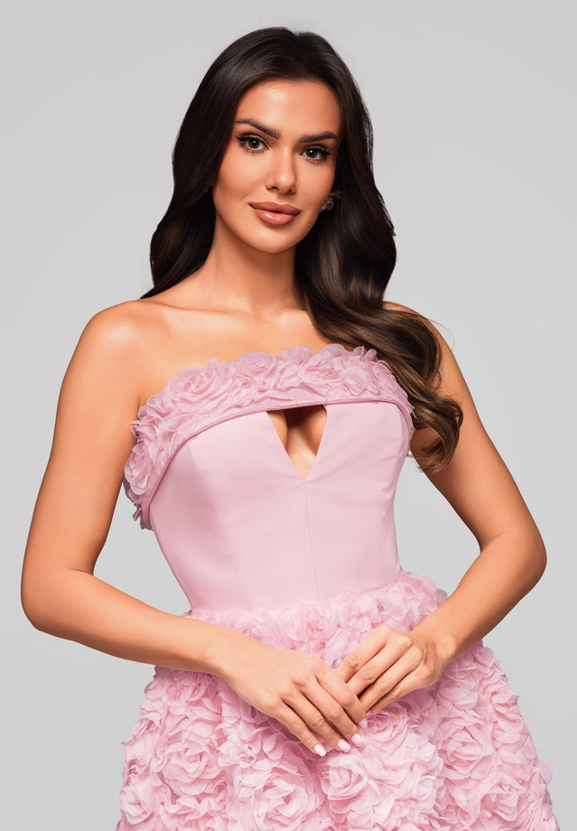 Evening dress LA-OM-DLR181 - pink