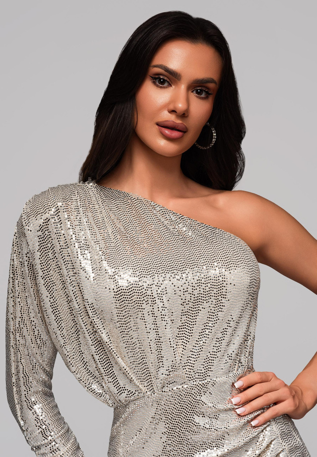 Evening dress LA-OM-DLR102 - silver