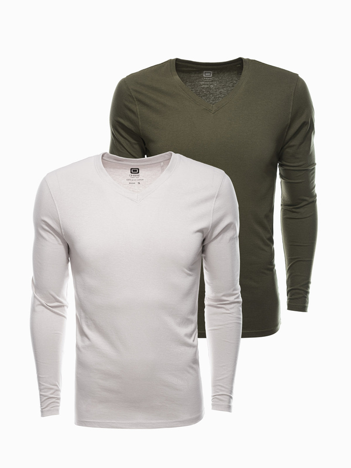 Men's V-NECK longsleeve set - mix 2-pack V5 Z41