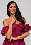 Evening dress LA-OM-DLR231 dark red