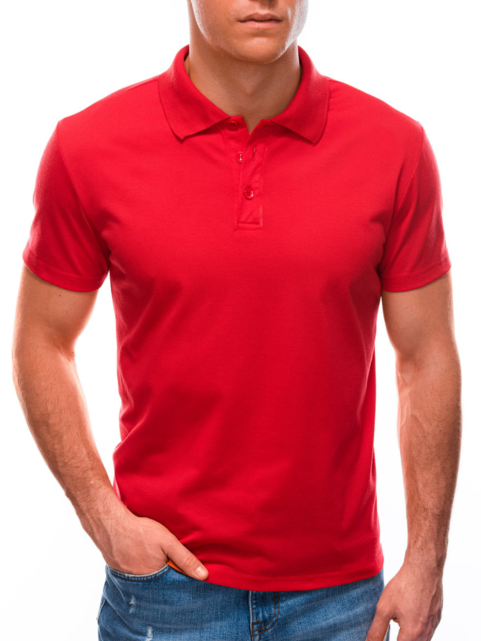 Men's plain polo shirt S1600 - red