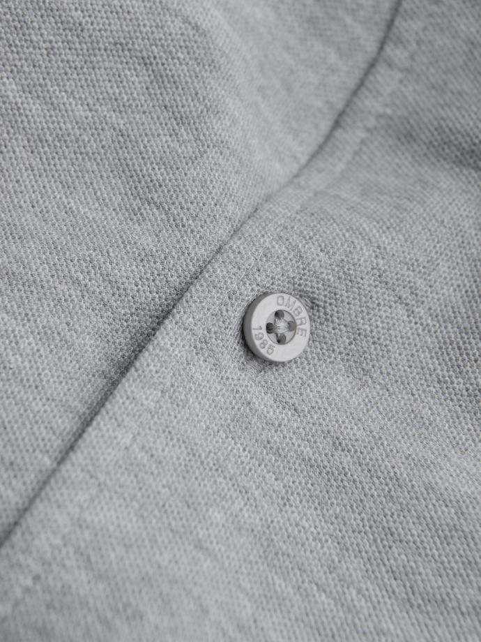 Men's long sleeve knit shirt - gray V5 K540