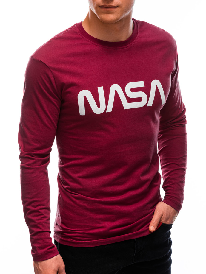 Men's printed longsleeve L143 - red